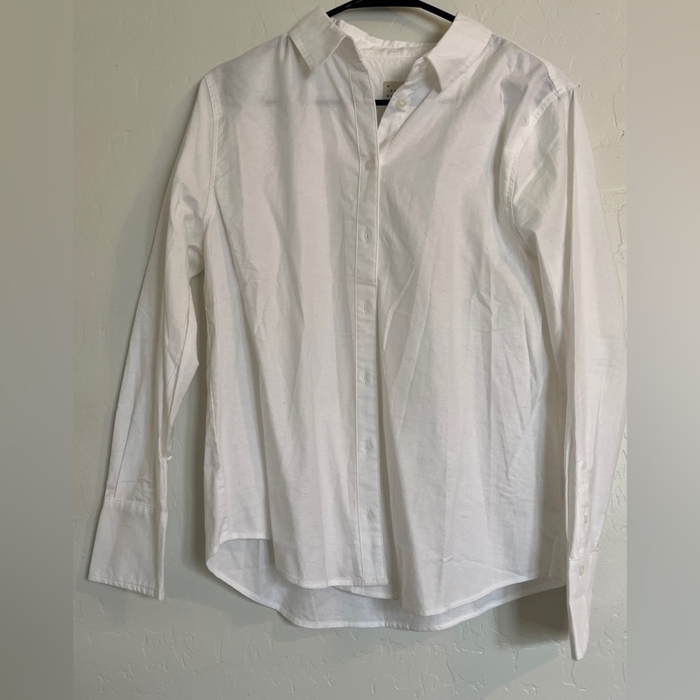 A new day white button down